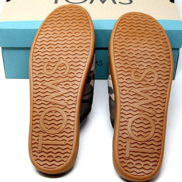 Tom's Men's Harbor Slipper, size 10.5, green woodland camouflage print, quilted - Picture 4 of 10